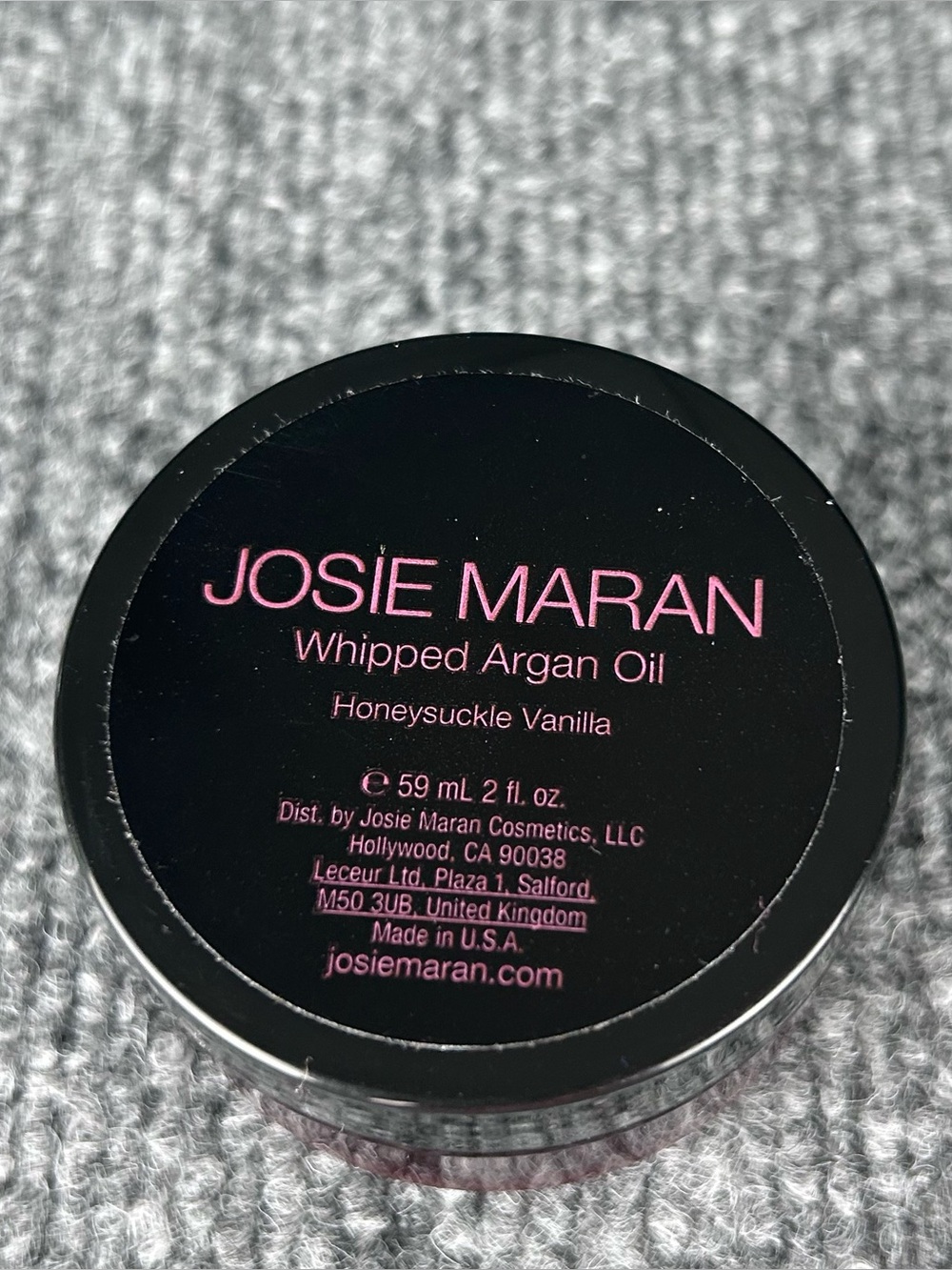 JOSIE MARAN Whipped Argan Oil Body Butter ~ HONEYSUCKLE VANILLA ~ 2fl oz SEALED